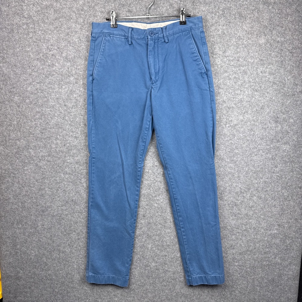 J.Crew‎ Broken-In Chino Mens 30x32 Blue 100% Cotton Straight Leg Pants 77388